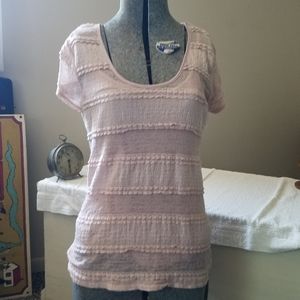 Pink lacy summer blouse